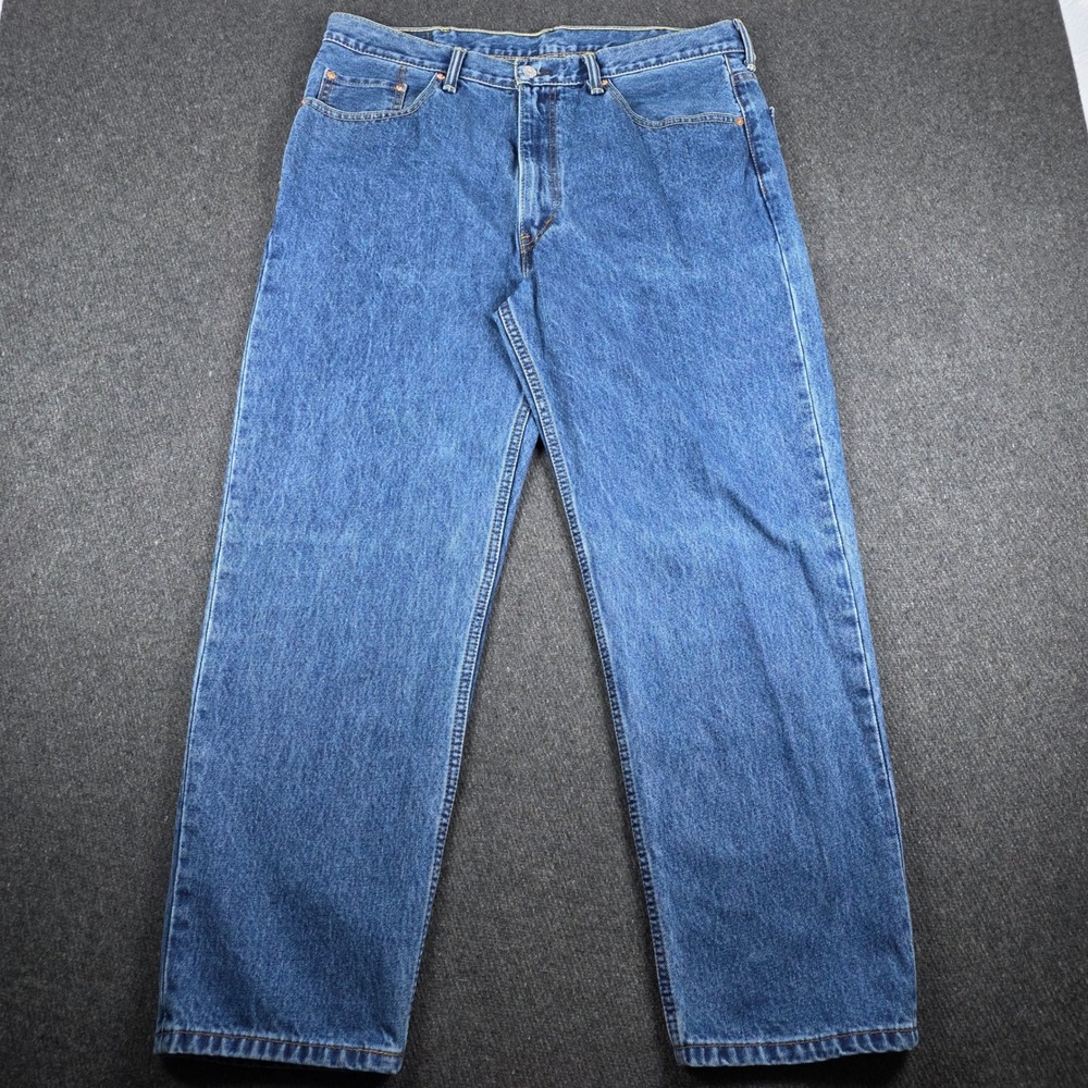 Levis 550 Relaxed Fit Jeans Mens 38x30 Blue Medium Wash Tapered Denim Baggy Norm